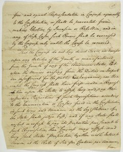 権利章典、1789年に連邦政府ホールで署名されたコピー（紙にインク）